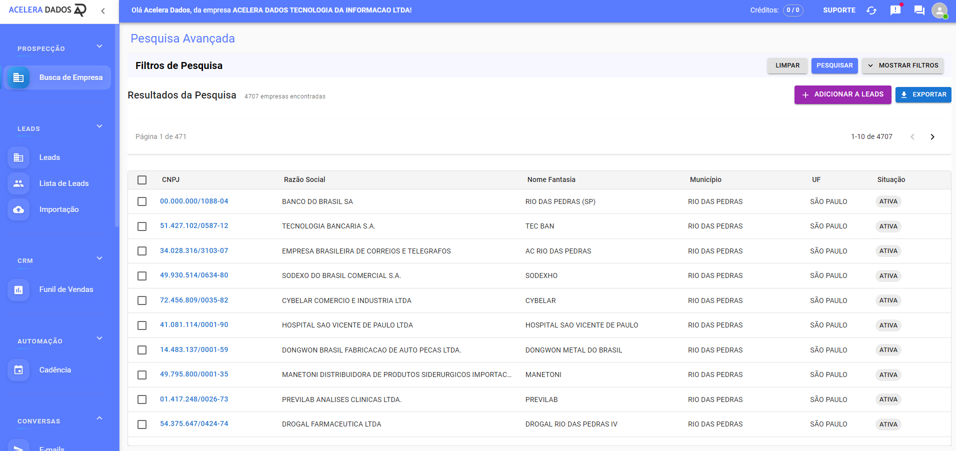 pesquisa - Prospecção B2B Automática